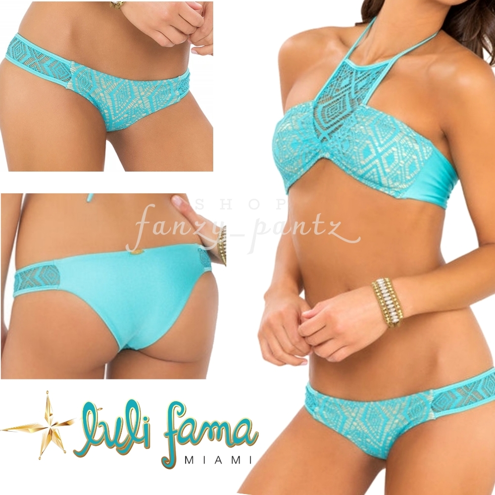 Luli Fama Turquoise Bikini bottom
